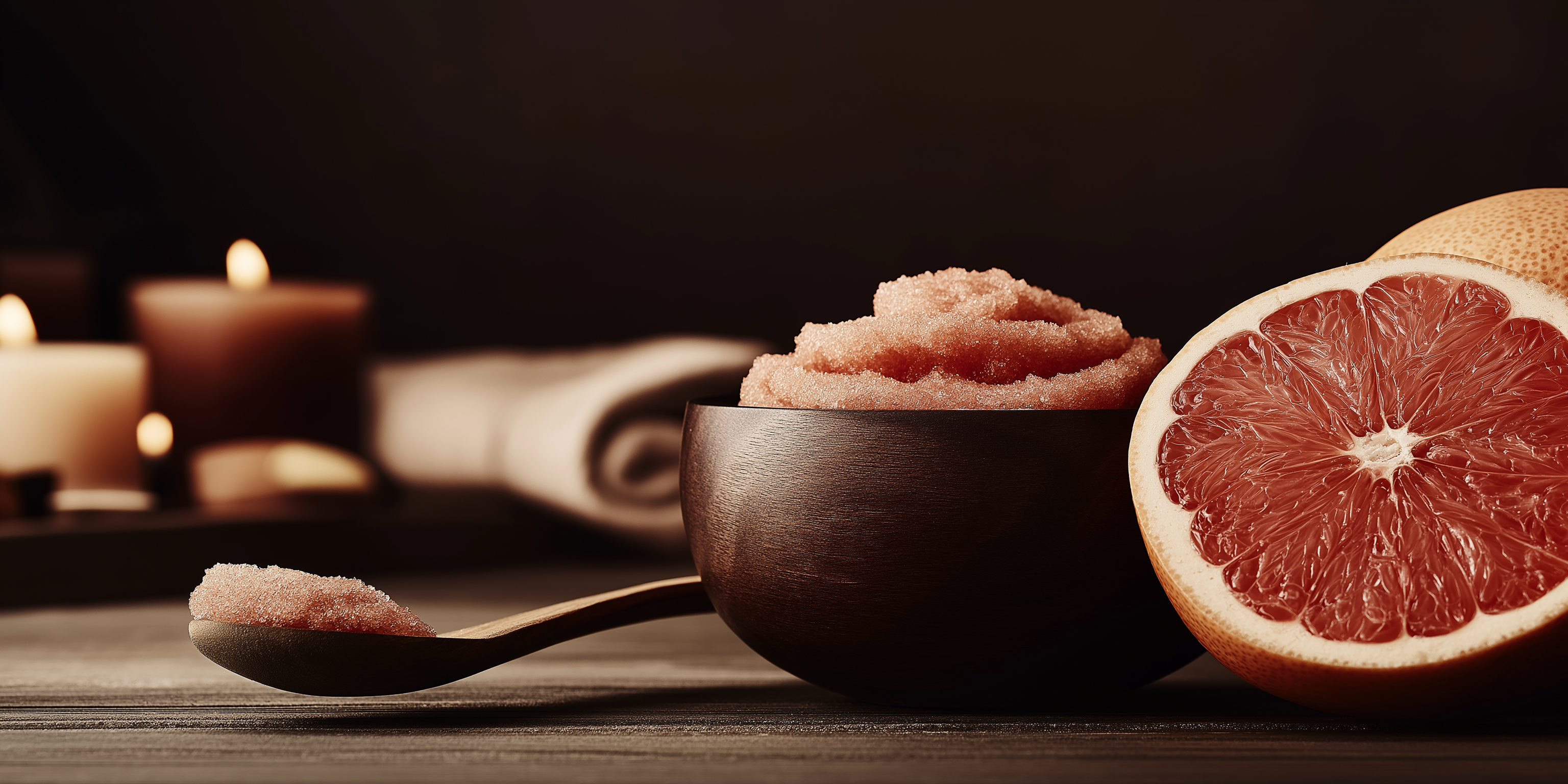 A serene display of natural body care products with botanical elements